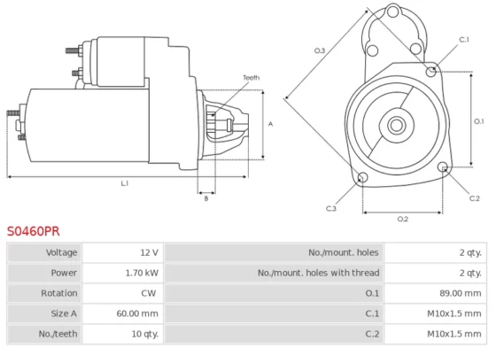 Rozrusznik Remanufactured AS-PL Starter motor