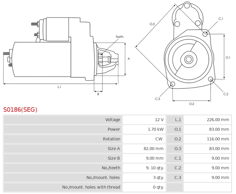 Rozrusznik ALFA ROMEO 147 1.9 JTD; ROMEO 147 1.9 JTD; ROMEO 147 1.9 JTD; ROMEO 147 1.9