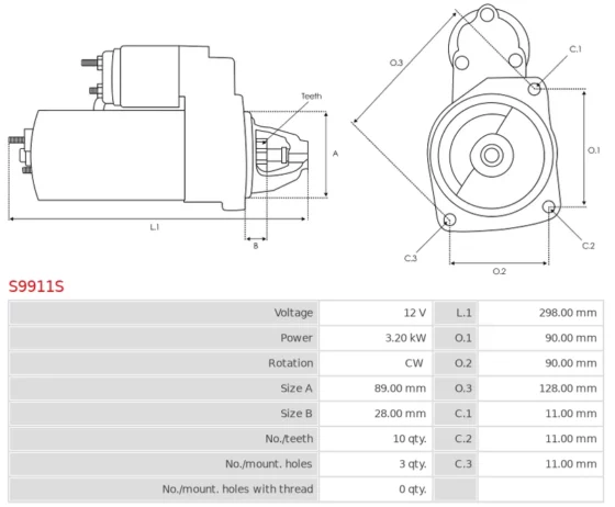 Rozrusznik CARRARO 100F 3.2 [F5C-4TAA]   CARRARO 100VL 3.2 [F5C-4TAA]   CARRARO 70