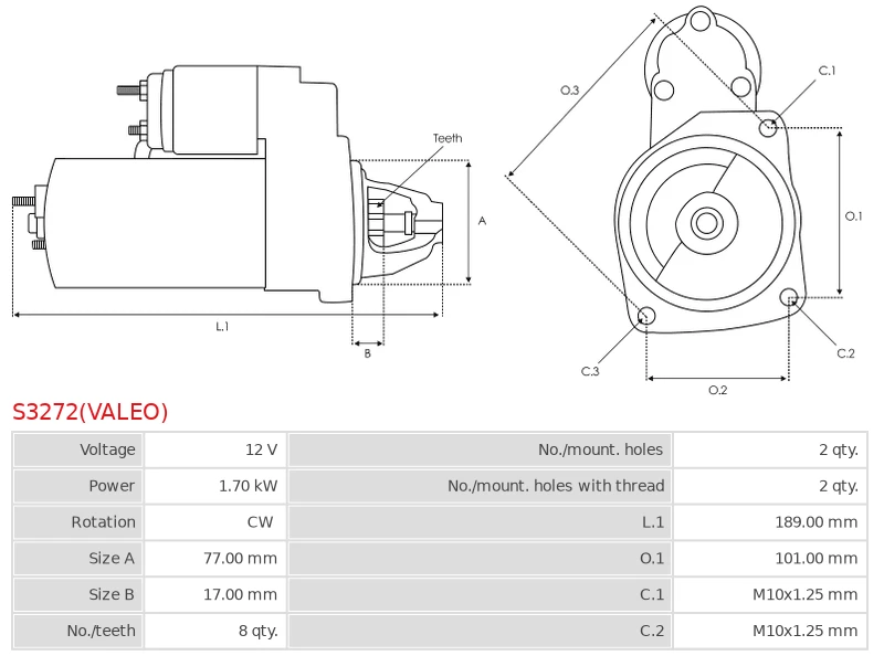 Rozrusznik Brand new OEM VALEO Starter motor