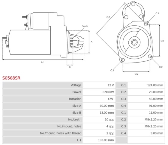 Rozrusznik Remanufactured AS-PL Starter motor