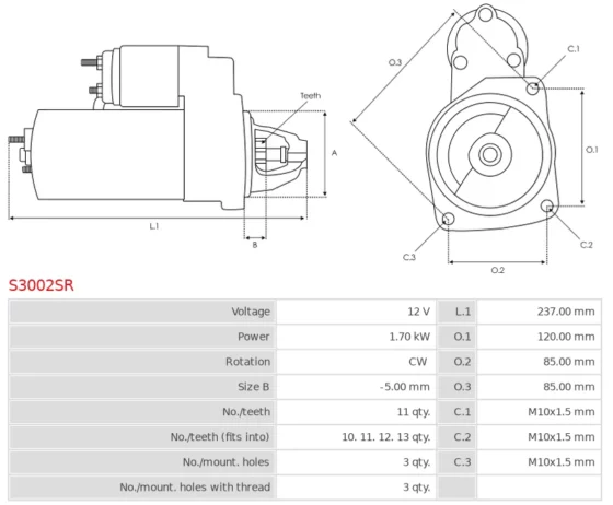Rozrusznik Remanufactured AS-PL Starter motor