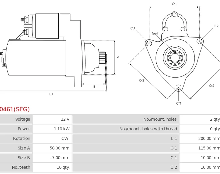 Rozrusznik Brand new OEM SEG Starter motor