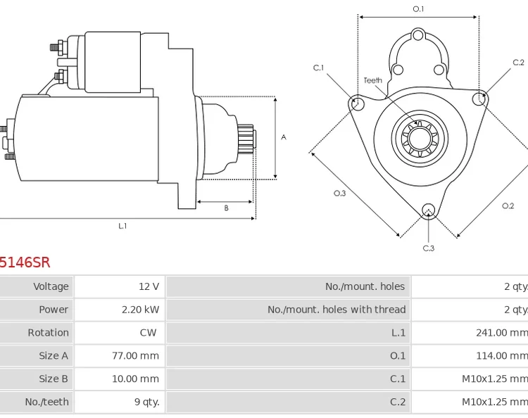 Rozrusznik Remanufactured AS-PL Starter motor