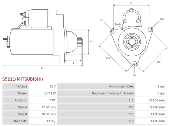 Rozrusznik 303.5C  303.5C CR  303.5D  303CR  304C CR  304CR  304D CR  305.5D  305C CR