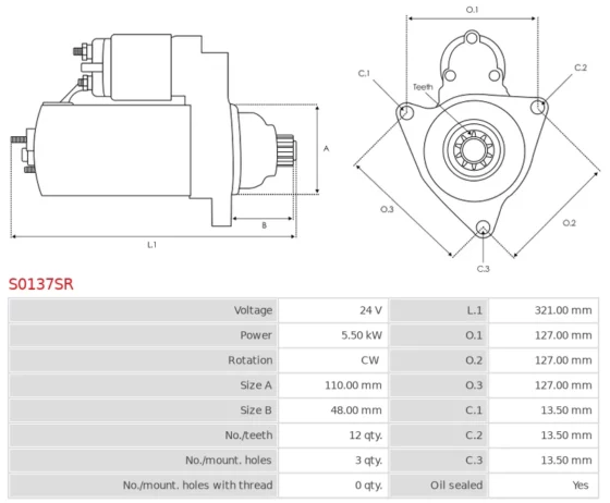 Rozrusznik 95 XF.530 12.6  CF 85.340 12.6  CF 85.360 12.6  CF 85.380 12.6  CF 85.430