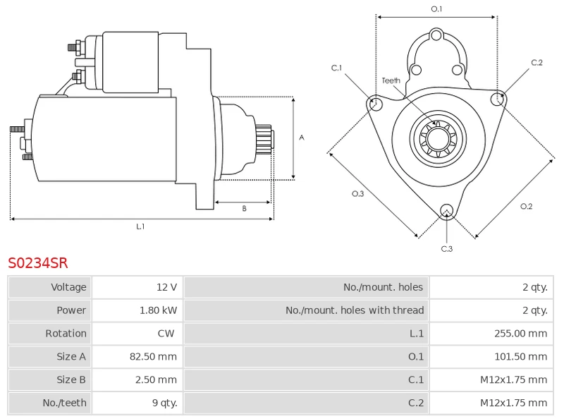 Rozrusznik A4 1.9 TDi  A4 1.9 TDi Quattro  A6 1.9 TDi  Passat 1.9 TDi  Passat 1.9 TDi