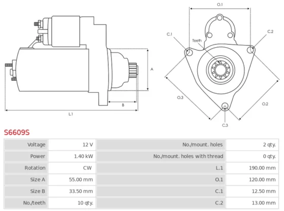 Alternator TOYOTA 5FD-33 [1FZ] 01.1994-12.1996  TOYOTA 5FD-35 [1FZ] 01.1994-12.1996 