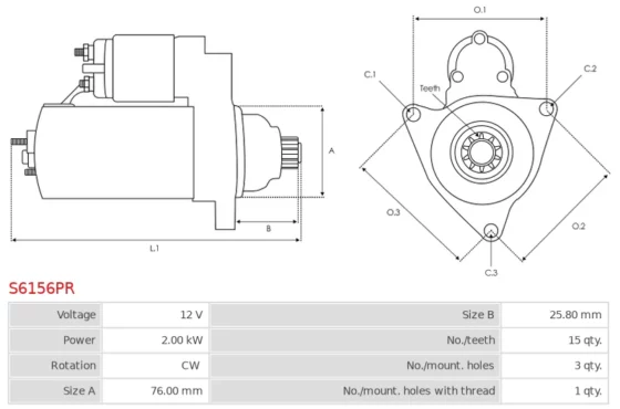 Rozrusznik Remanufactured AS-PL Starter motor