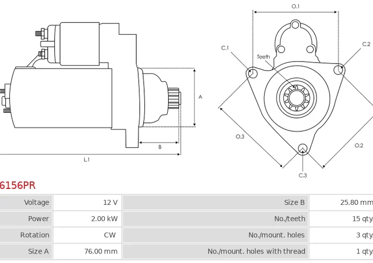 Rozrusznik Remanufactured AS-PL Starter motor