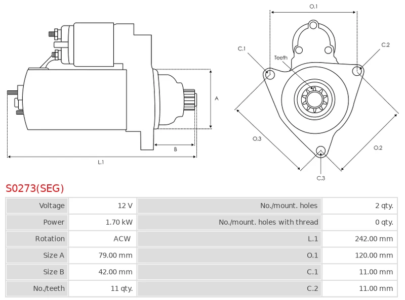 Rozrusznik AUDI RS 2.5 Quattro; RS 2.5 Quattro; RS 2.5 Quattro Roadster; RS3 2.5 Quatt