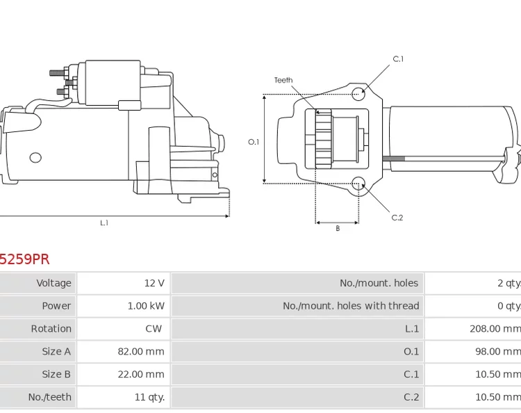 Rozrusznik Remanufactured AS-PL Starter motor