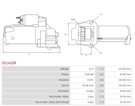 Rozrusznik Remanufactured AS-PL Starter motor