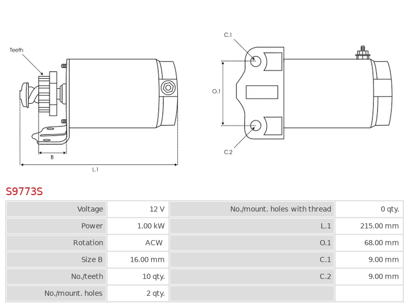 Rozrusznik CUB CADET i1046; CADET i1050; CADET LT1045LE; CADET LT1046; CADET LTX1050;