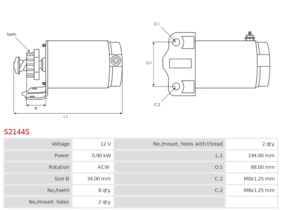 Rozrusznik SUZUKI DF40Q 4-Stroke [49.7ci-40H.P.] 01.1999-12.2000  SUZUKI DF40T